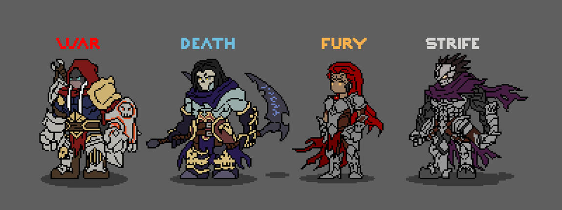 The 4 Horsemen from Darksiders