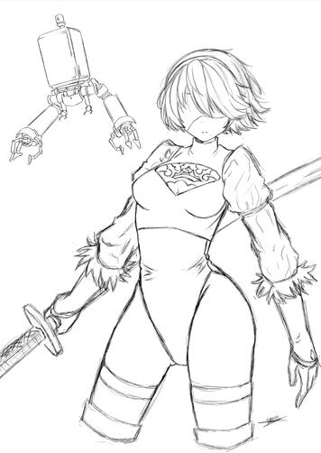 2B from Nier Automata