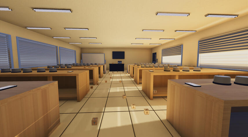 Classroom with puzzles